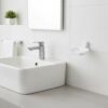 N080 ( ABS White Plastic Soap Holder ) 6 Premium Wall-Mounted ABS Soap Dish | Durable White Plastic Self-Draining Soap Holder with Curved Ventilation Slots