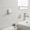 Premium Wall-Mounted ABS Single Hook | Durable White Plastic Robe & Towel Hanger with Capsule Base Plate