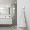Premium Wall-Mounted ABS Single Hook | Durable White Plastic Robe & Towel Hanger with Capsule Base Plate