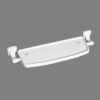 N083 ( ABS White Plastic Shelf ) Premium Wall-Mounted ABS Vanity Shelf | Durable White Plastic Bathroom Storage Tray with Integrated Drainage Slots