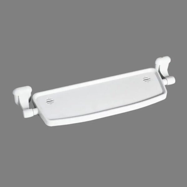 N083 ( ABS White Plastic Shelf ) Premium Wall-Mounted ABS Vanity Shelf | Durable White Plastic Bathroom Storage Tray with Integrated Drainage Slots