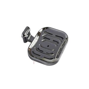 N085 ( ABS Chrome Plated Soap Holder ) Premium Wall-Mounted ABS Soap Dish | Chrome-Plated Plastic Self-Draining Soap Holder with Curved Ventilation Slots