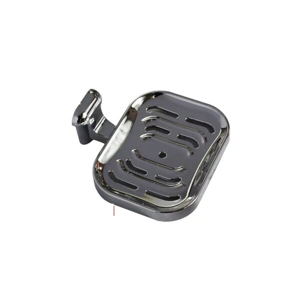Premium Wall-Mounted ABS Soap Dish | Chrome-Plated Plastic Self-Draining Soap Holder with Curved Ventilation Slots