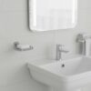 Premium Wall-Mounted ABS Soap Dish | Chrome-Plated Plastic Self-Draining Soap Holder with Curved Ventilation Slots