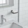 Premium Wall-Mounted ABS Soap Dish | Chrome-Plated Plastic Self-Draining Soap Holder with Curved Ventilation Slots