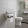 N086 ( ABS Chrome Plated Tissue Holder ) 2 Premium Wall-Mounted ABS Toilet Paper Holder | Chrome-Plated Plastic Tissue Dispenser with Hinged Protective Flap Cover