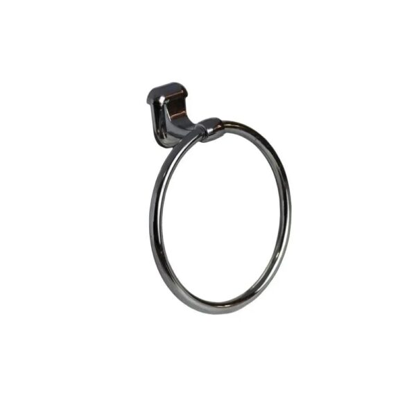 Premium Wall-Mounted ABS Towel Ring | Chrome-Plated Plastic Hand Towel Holder Loop with Capsule Base Plate