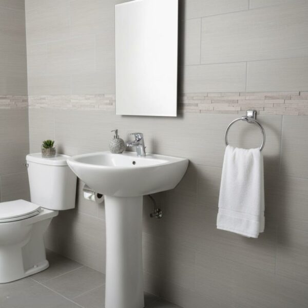 Premium Wall-Mounted ABS Towel Ring | Chrome-Plated Plastic Hand Towel Holder Loop with Capsule Base Plate