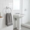 Premium Wall-Mounted ABS Towel Ring | Chrome-Plated Plastic Hand Towel Holder Loop with Capsule Base Plate