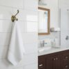 Premium Wall-Mounted Oval Plate Double Hook | Weathered Antique Copper Dual Robe & Towel Hanger with Decorative Contoured Prongs