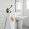 Premium Wall-Mounted Oval Plate Double Hook | Weathered Antique Copper Dual Robe & Towel Hanger with Decorative Contoured Prongs