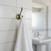 N102 – ( W62-1 Double Hook with Engraved Pattern Antique Brass ) 2 Premium Wall-Mounted Circular Plate Double Hook | Antique Brass Dual Robe & Towel Hanger with Engraved Pattern Base