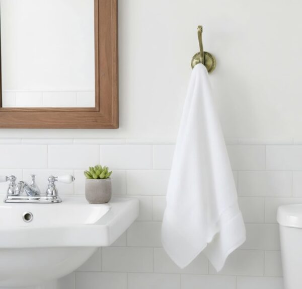 N102 – ( W62-1 Double Hook with Engraved Pattern Antique Brass ) 5 Premium Wall-Mounted Circular Plate Double Hook | Antique Brass Dual Robe & Towel Hanger with Engraved Pattern Base