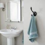Premium Wall-Mounted Fluted Plate Double Hook | Contrast Matte Black & Chrome Silver Dual Robe & Towel Hanger with Decorative Pinecone Prong Tip