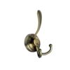 N107 – ( W52 – Single Copper, Double Sided Hook ) Premium Wall-Mounted Multi-Prong Hook | Antique Copper Tiered Robe & Towel Hanger with Decorative Circular Patterned Base