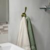 Premium Wall-Mounted Multi-Prong Hook | Antique Brass Tiered Robe & Towel Hanger with Decorative Circular Patterned Base