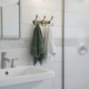 Premium Wall-Mounted 3-Hook Rail | Antique Copper Multi-Prong Robe & Towel Hanger with Rustic Brushed Finish