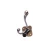 N132 – ( W94 – Double Hook with a Butterfly Plate ) Premium Wall-Mounted Four-Lobe Plate Double Hook | Mirror-Polished Chrome Dual Robe & Towel Hanger with Decorative Butterfly-Wing Base