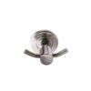N170 – ( Double Sided Cloth Hook ) Premium Wall-Mounted Cylindrical Double Hook | Polished Stainless Steel Dual Robe & Towel Hanger with Circular Flange Base