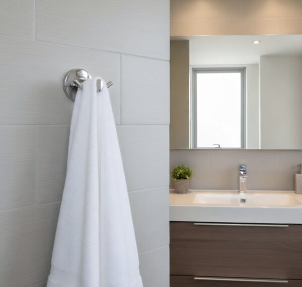 N170 – ( Double Sided Cloth Hook ) 4 Premium Wall-Mounted Cylindrical Double Hook | Polished Stainless Steel Dual Robe & Towel Hanger with Circular Flange Base