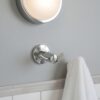 N170 – ( Double Sided Cloth Hook ) 5 Premium Wall-Mounted Cylindrical Double Hook | Polished Stainless Steel Dual Robe & Towel Hanger with Circular Flange Base