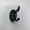 N207 – ( K1022 Single Hook – Round Plate High and Low , Black )5 Heavy-Duty Dual-Prong Robe & Coat Hook | Matte Black Round Base Plate Hanger with High & Low Tiered Arms