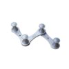 N248 – High Density 4 Nob Adjustable Hook Premium Wall-Mounted High-Density Adjustable Hook Rail | Flexible 4-Knob Folding Towel & Coat Hanger with Satin Silver Finish