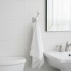 Premium Wall-Mounted Square Plate Double Hook | Polished Mirror Chrome Dual Robe & Towel Hanger with Decorative Accent