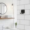 Premium Wall-Mounted Square Plate Double Hook | Sleek Matte Black Dual Robe & Towel Hanger with Heavy-Duty "Duck Feet" Split-Prong Chassis
