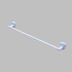 N262 – ( ABS White Plastic Towel Bar 50cm ) Premium Wall-Mounted ABS Towel Rail | 50cm Durable White Plastic Single Bathroom Towel Bar Hanging Rod