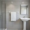 Premium Wall-Mounted ABS Towel Rail | 50cm Durable White Plastic Single Bathroom Towel Bar Hanging Rod