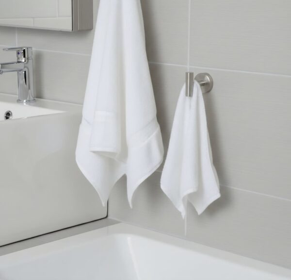N265 – ( SS304 – Heavy Duty Hook, Matt ) 5 Premium Wall-Mounted SS304 Heavy-Duty T-Bar Hook | Matte Brushed Stainless Steel Dual Robe & Towel Hanger with Circular Flange Base