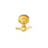 Premium High-Density Wall-Mounted Double Hook | Elegant Champagne Gold Dual Robe & Towel Hanger with Ornate Sculpted Flange Base