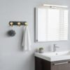 Luxury Wall-Mounted 3-Hook Rail | Matte Black & Champagne Gold Multi-Robe & Towel Hanger with Clover Decorative Accents