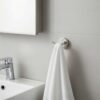 Premium Wall-Mounted Heavy Duty Yoke Hook | Mirror-Polished Chrome T-Bar Dual Robe & Towel Hanger with Circular Flange Base