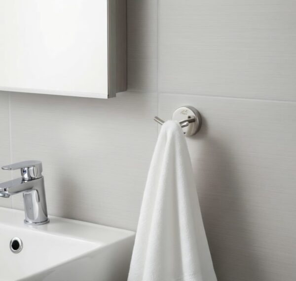 Premium Wall-Mounted Heavy Duty Yoke Hook | Mirror-Polished Chrome T-Bar Dual Robe & Towel Hanger with Circular Flange Base