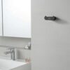 N307 – Premium Gun Grey ( Yoke ) Hook 2 Premium Wall-Mounted Heavy-Duty Yoke Hook | Modern Gun Grey T-Bar Dual Robe & Towel Hanger with Sleek Oval-Profile Stem