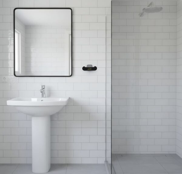 N307 – Premium Gun Grey ( Yoke ) Hook 8 Premium Wall-Mounted Heavy-Duty Yoke Hook | Modern Gun Grey T-Bar Dual Robe & Towel Hanger with Sleek Oval-Profile Stem