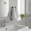 N354 – Premium Square Double Hook ( Concealed Screws ) – Black 3 Premium Wall-Mounted Square Double Hook | Minimalist Matte Black Dual Robe & Towel Hanger with Concealed Mounting System