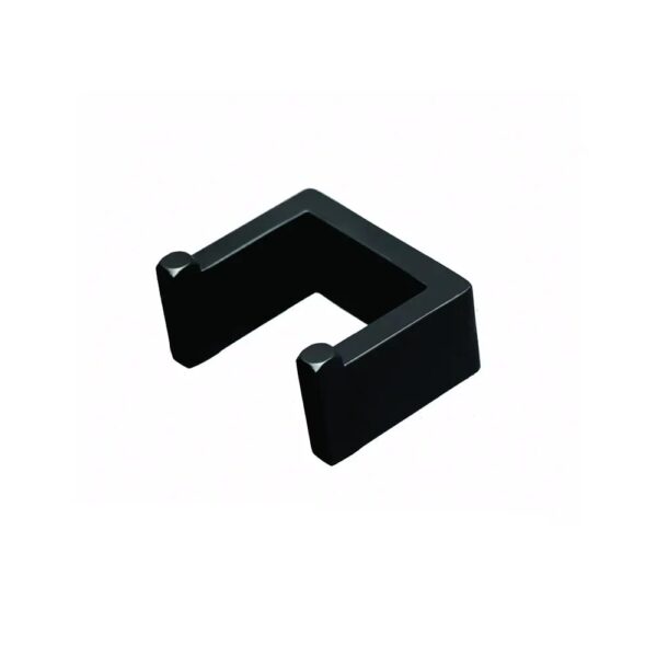 N354 – Premium Square Double Hook ( Concealed Screws ) – Black Premium Wall-Mounted Square Double Hook | Minimalist Matte Black Dual Robe & Towel Hanger with Concealed Mounting System