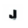 N359 – Premium Square Single Hook ( Concealed Screws ) – Black Premium Wall-Mounted Square Single Hook | Minimalist Matte Black Robe & Towel Hanger with Concealed Mounting System