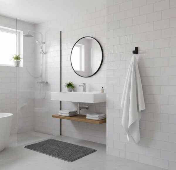 N359 – Premium Square Single Hook ( Concealed Screws ) – Black 3 Premium Wall-Mounted Square Single Hook | Minimalist Matte Black Robe & Towel Hanger with Concealed Mounting System