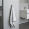 N359 – Premium Square Single Hook ( Concealed Screws ) – Black 4 Premium Wall-Mounted Square Single Hook | Minimalist Matte Black Robe & Towel Hanger with Concealed Mounting System