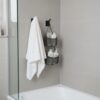 Premium Slotted Matte Black Double-Sided Single Hook | Heavy-Duty Damage-Free 3M Self-Adhesive Wall Hanger for Robes & Towels