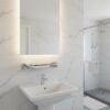 Premium Wall-Mounted ABS Vanity Shelf | Chrome-Plated Plastic Bathroom Storage Tray with Integrated Drainage Slots
