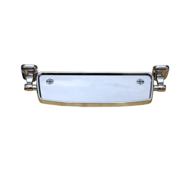 Premium Wall-Mounted ABS Vanity Shelf | Chrome-Plated Plastic Bathroom Storage Tray with Integrated Drainage Slots